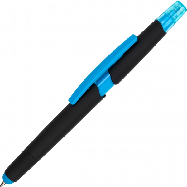 Długopis plastikowy z zakreślaczem touch pen