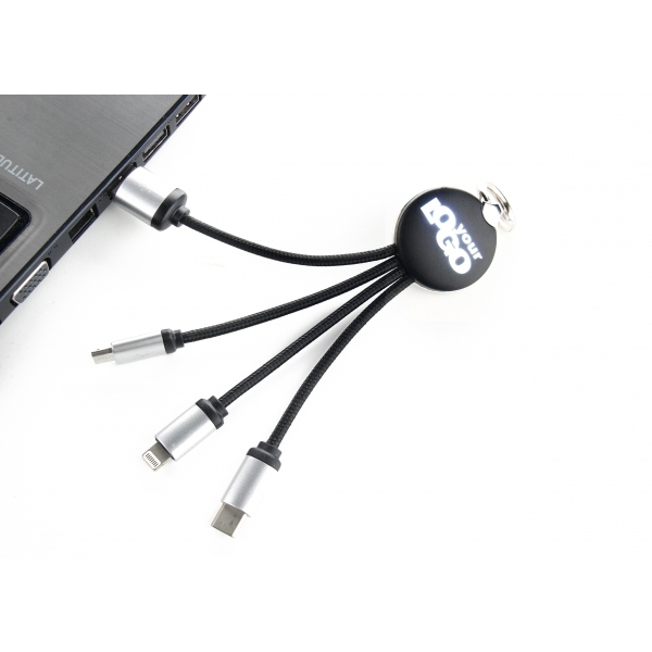 Kabel 3w1 z podświetlanym logo, RXD-368