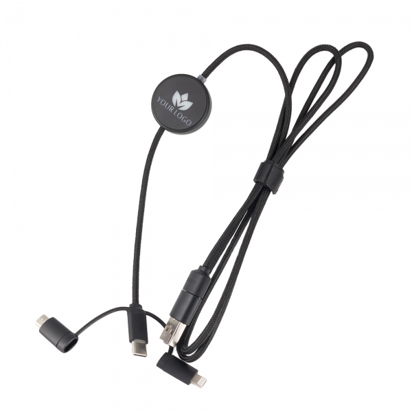 Kabel 4w1 z podświetlnym logo - LH-ZM02