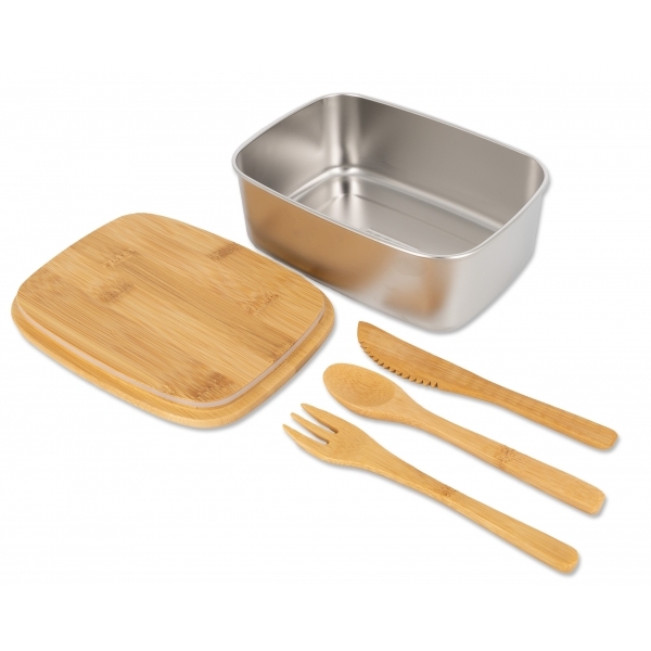 Lunch box ze sztućcami 1000 ml DIEST