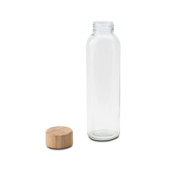 Szklana butelka Aqua Madera 500 ml, brązowy/transparentny