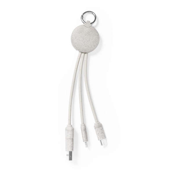 Kabel do ładowania ze słomy pszenicznej, z karabińczykiem
