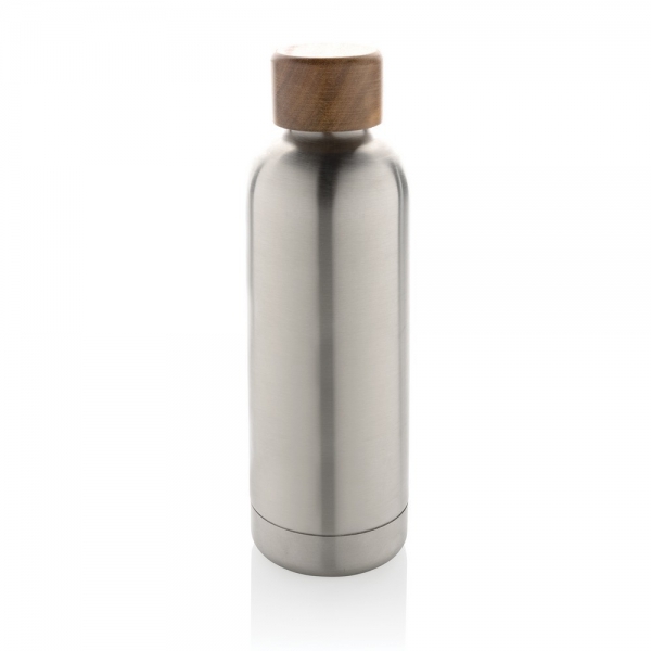 Butelka termiczna 500 ml Wood, stal nierdzewna z recyklingu