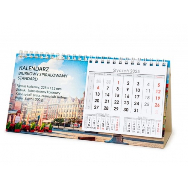 Kalendarz biurkowy standard