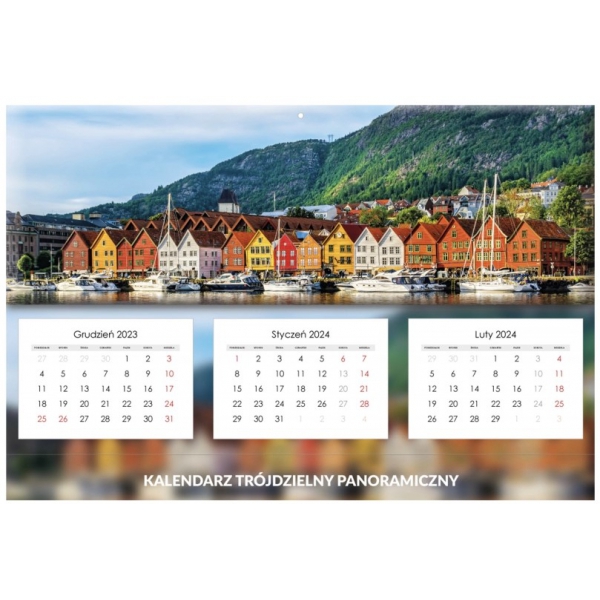 Kalendarz trójdzielny PANORAMICZNY