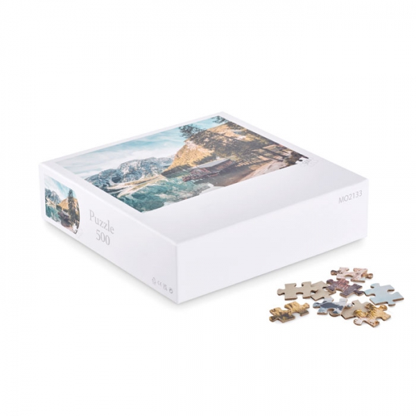Puzzle 500 elementów w indywidualnym projekcie.